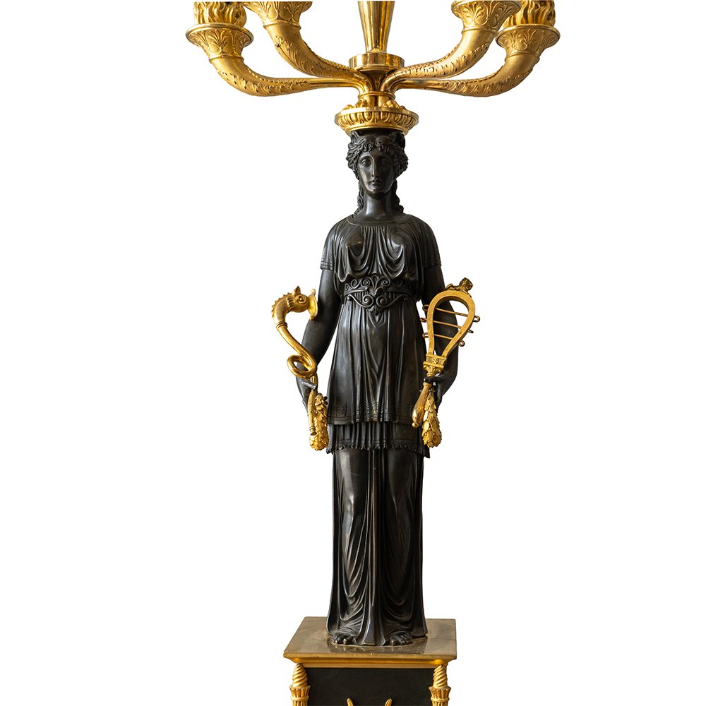 Coppia di Flambeaux Impero - Claude Galle-photo-1