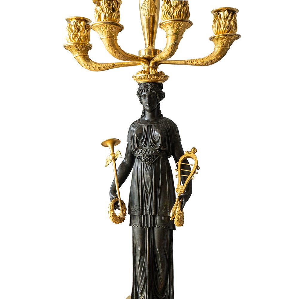 Coppia di Flambeaux Impero - Claude Galle-photo-5