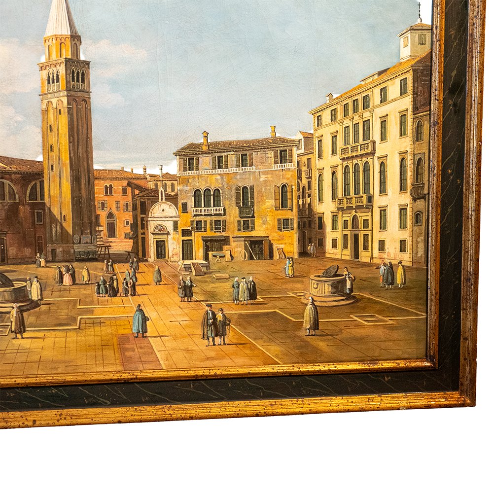 Dipinto raffigurante Veduta Veneziana con Campo e Campanile-photo-4
