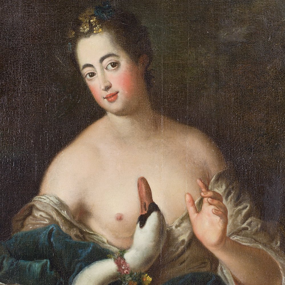 Ritratto della ballerina Santina Olivieri, detta La Reggiana, nei panni di Leda – Antoine Pesne-photo-2