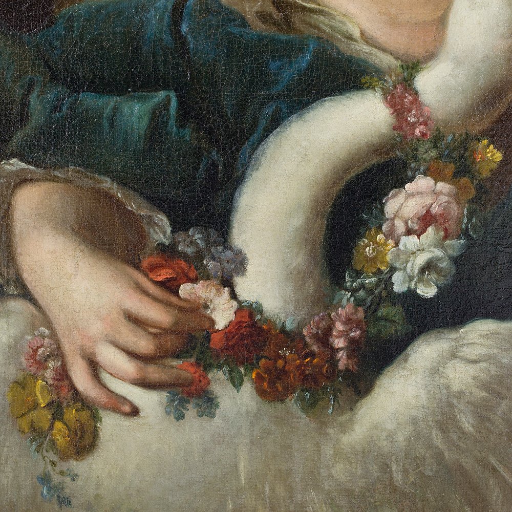 Ritratto della ballerina Santina Olivieri, detta La Reggiana, nei panni di Leda – Antoine Pesne-photo-1
