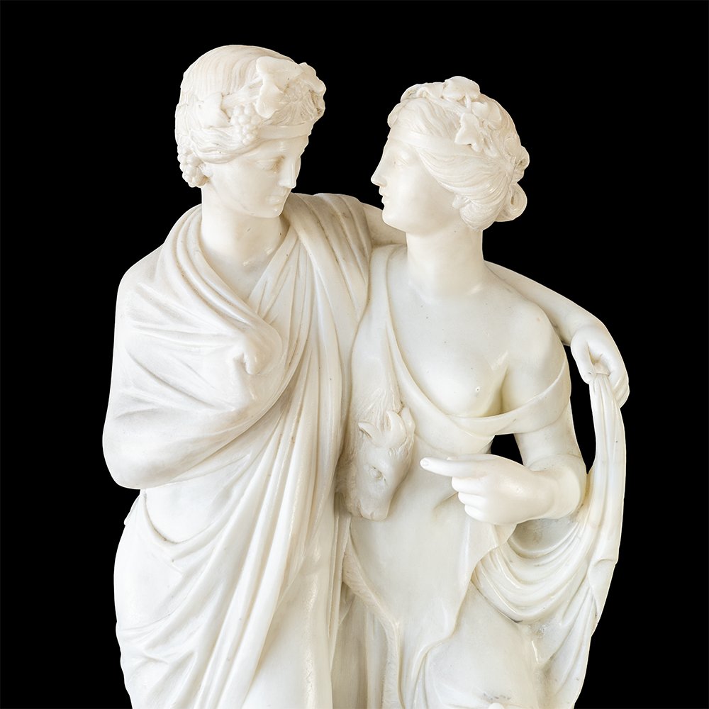 Scultura neoclassica raffigurante Bacco ed Arianna-photo-2