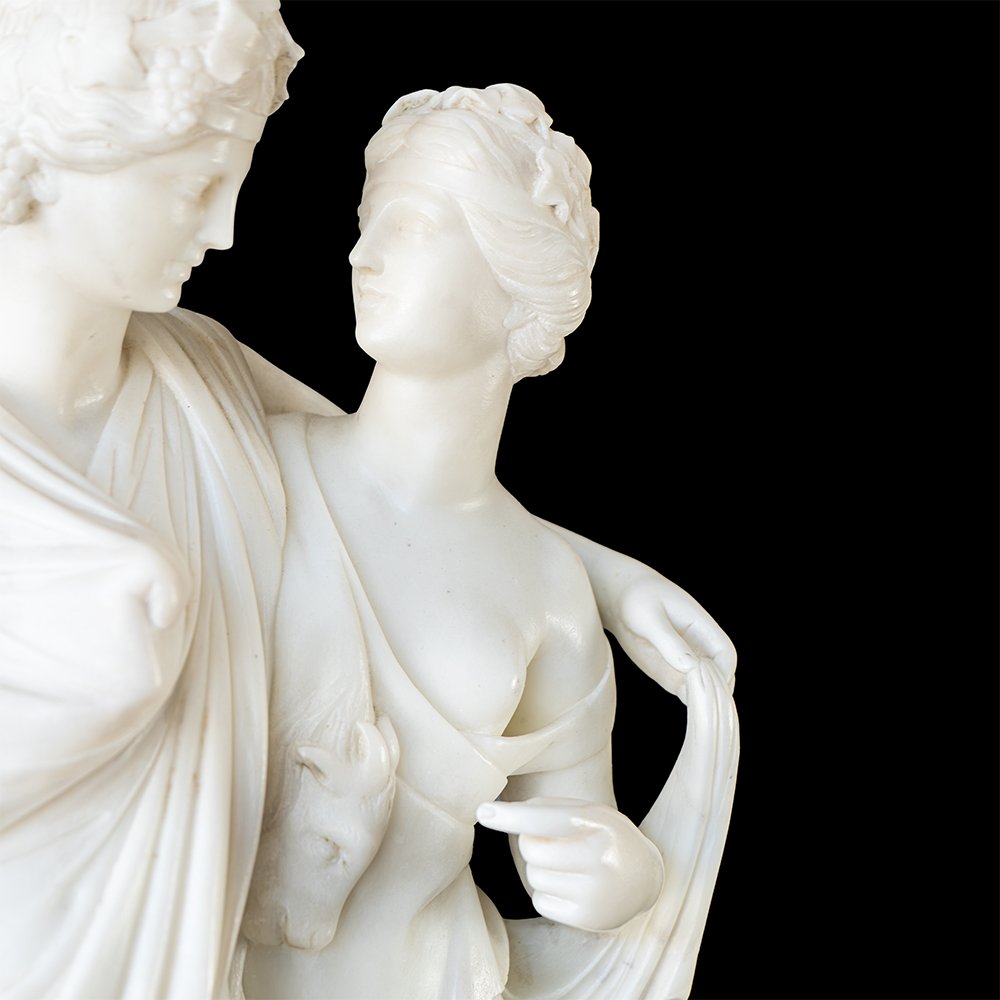 Scultura neoclassica raffigurante Bacco ed Arianna-photo-3
