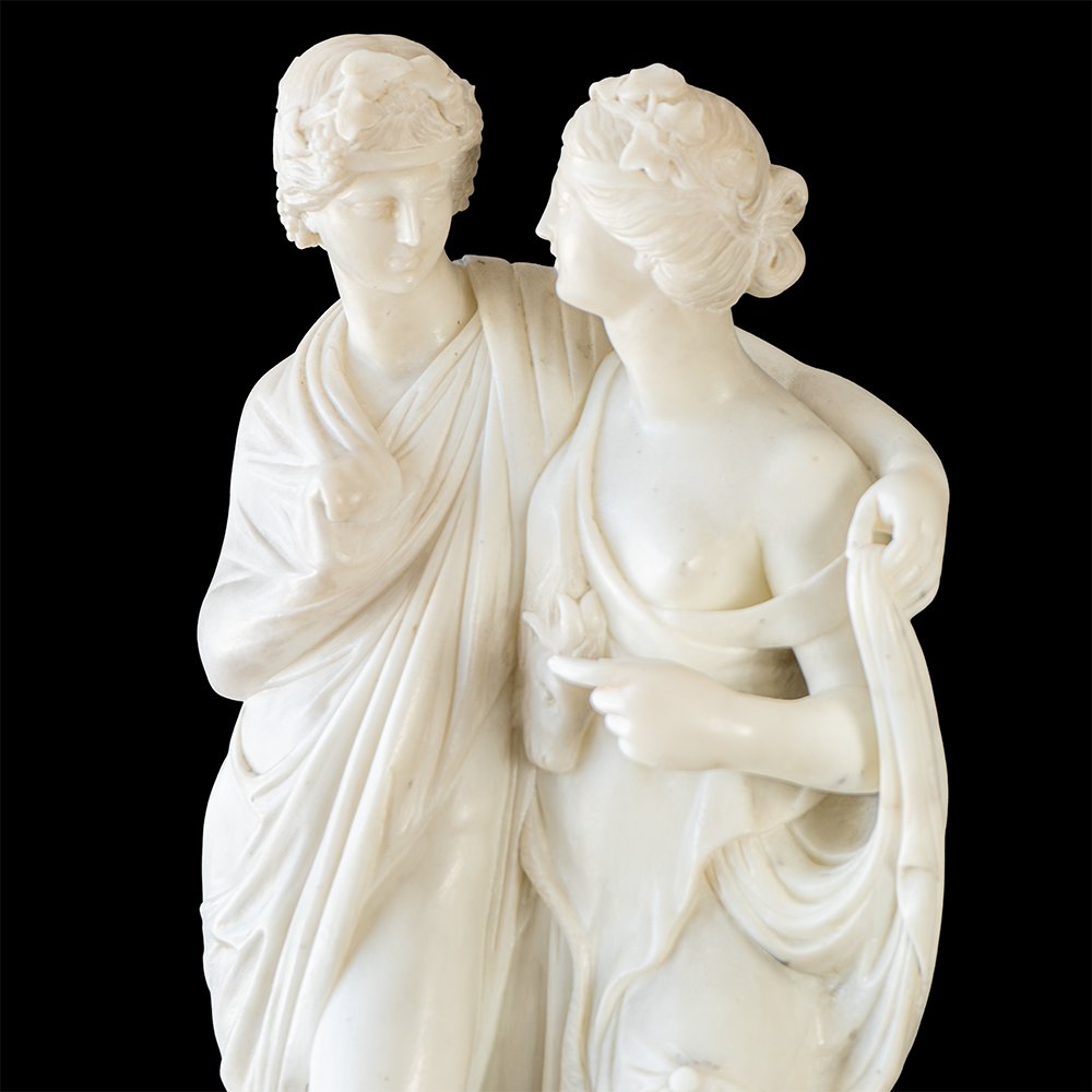 Scultura neoclassica raffigurante Bacco ed Arianna-photo-1