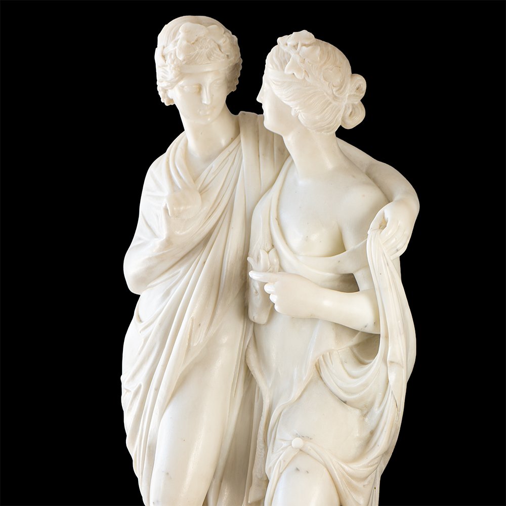 Scultura neoclassica raffigurante Bacco ed Arianna-photo-2