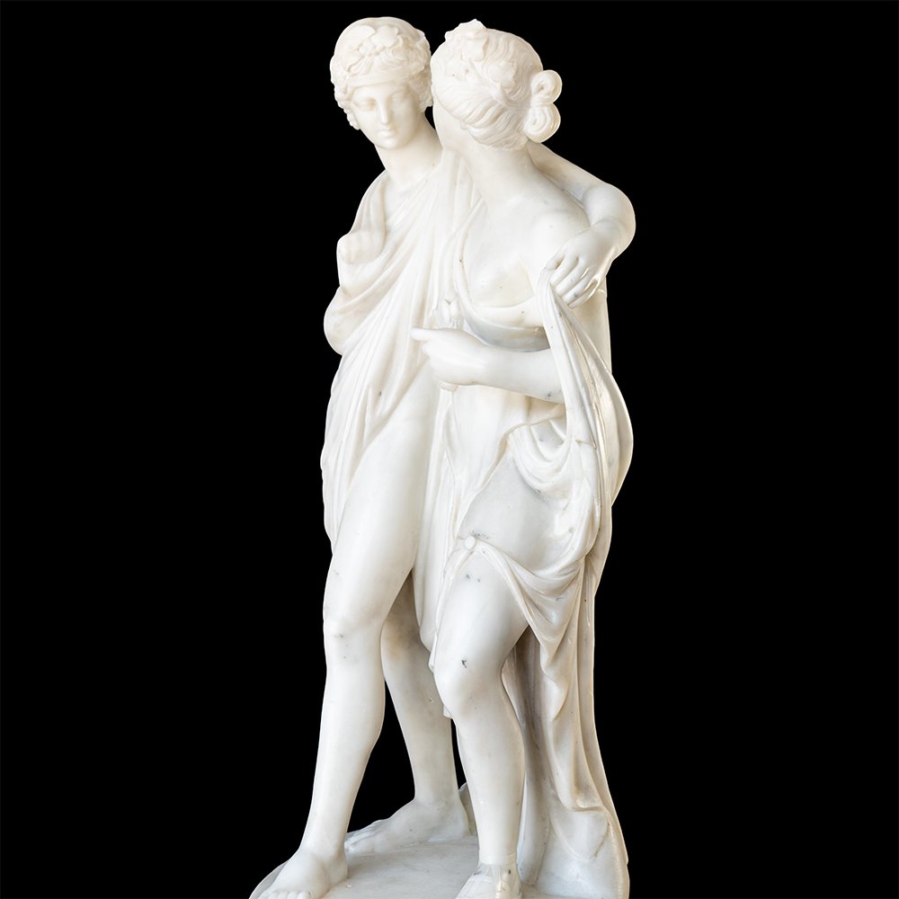 Scultura neoclassica raffigurante Bacco ed Arianna-photo-4
