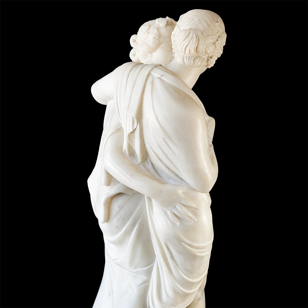 Scultura neoclassica raffigurante Bacco ed Arianna-photo-5