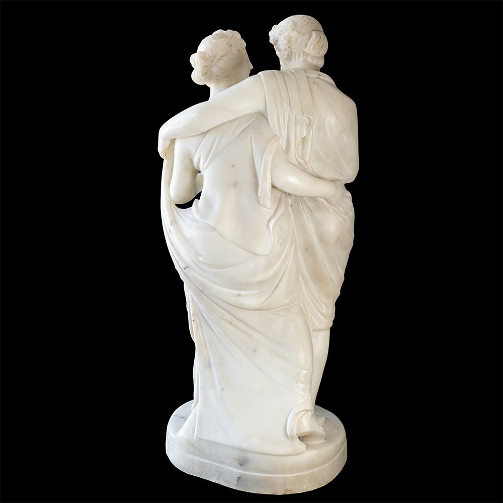 Scultura neoclassica raffigurante Bacco ed Arianna-photo-6