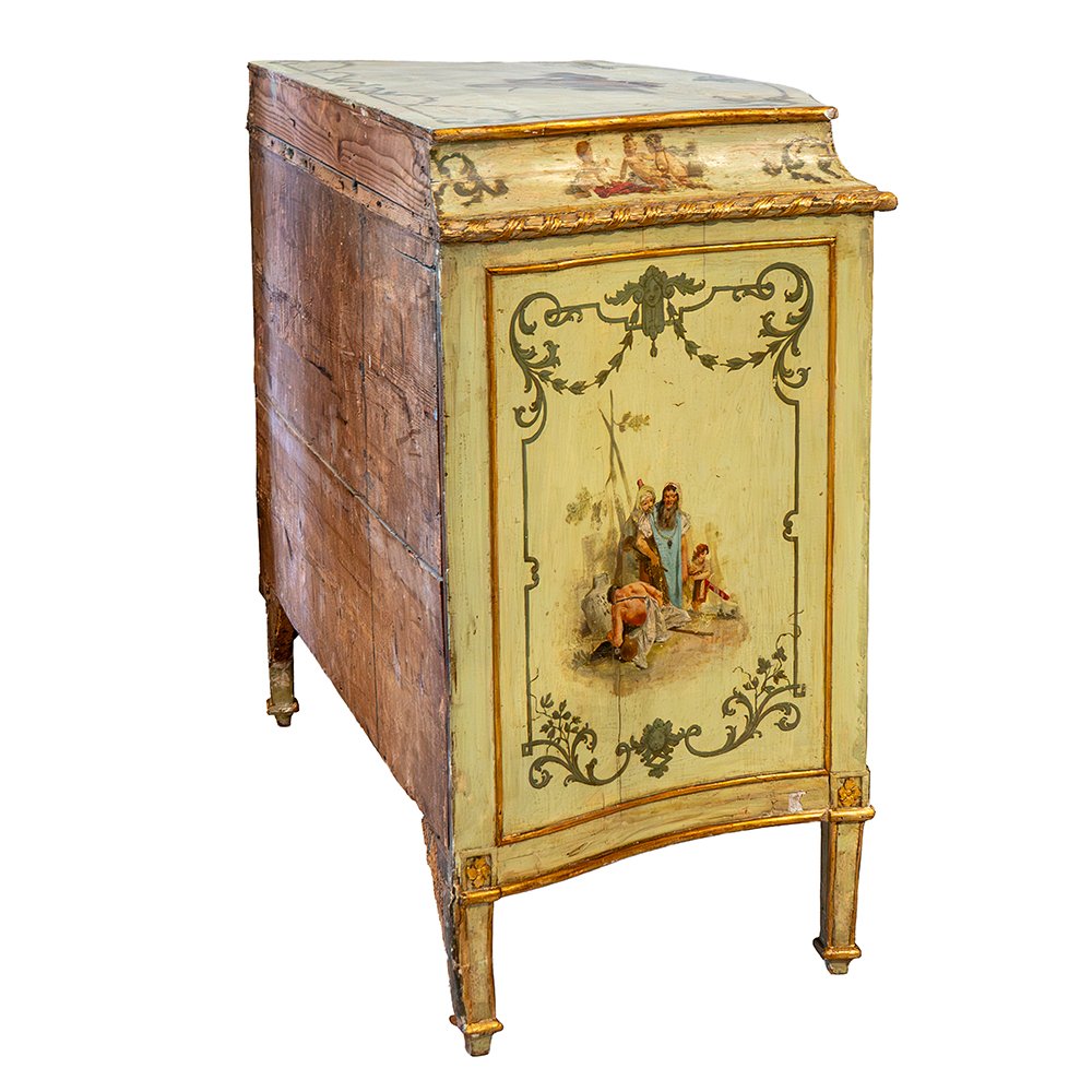 Cassettone Veneziano laccato e dorato-photo-3