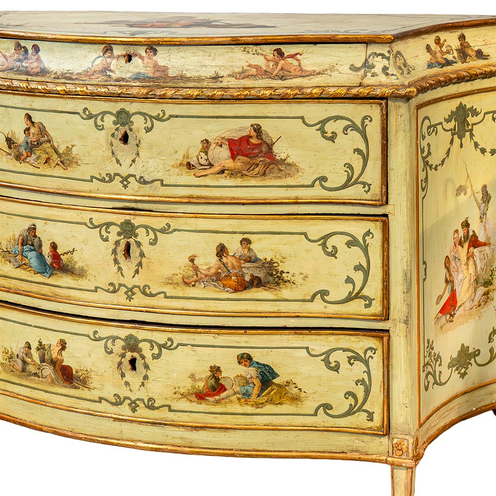 Cassettone Veneziano laccato e dorato-photo-6
