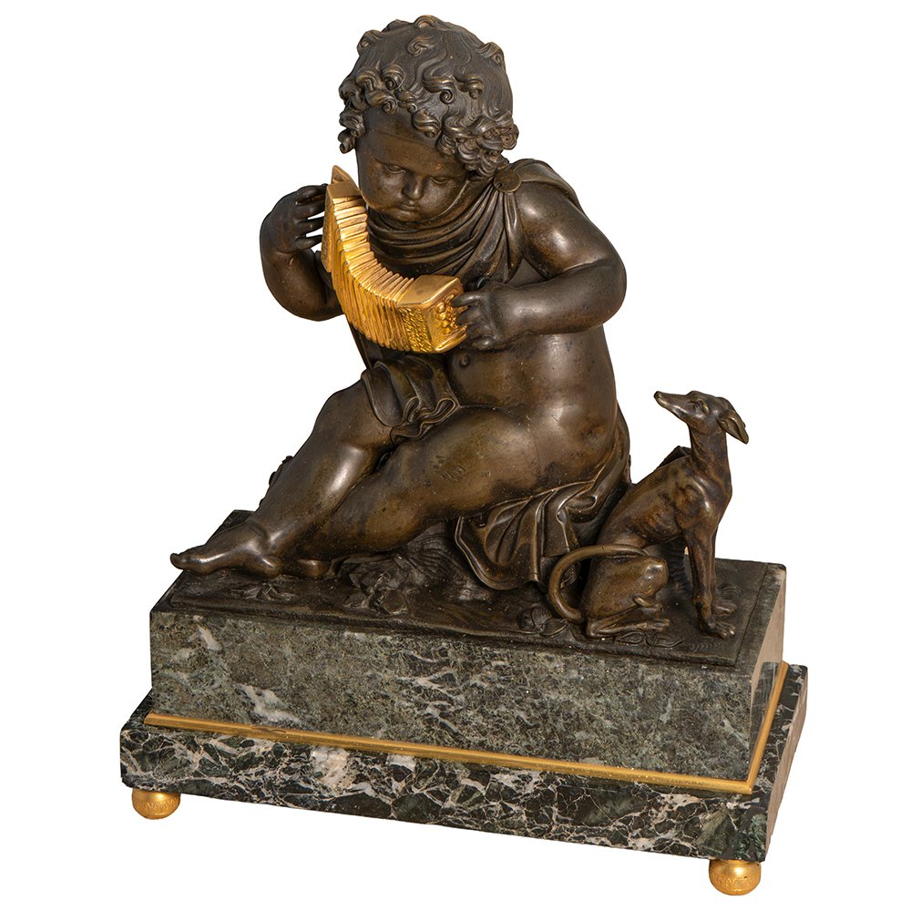 Scultura raffigurante Putto musicante-photo-1