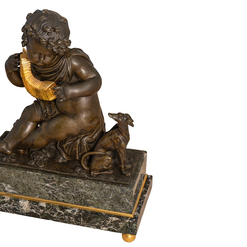 Scultura raffigurante Putto musicante-photo-2