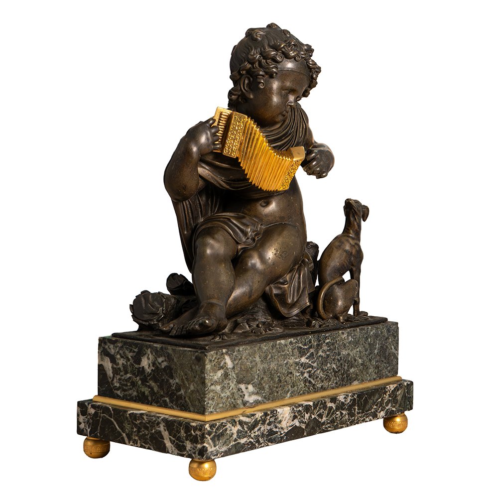 Scultura raffigurante Putto musicante-photo-6