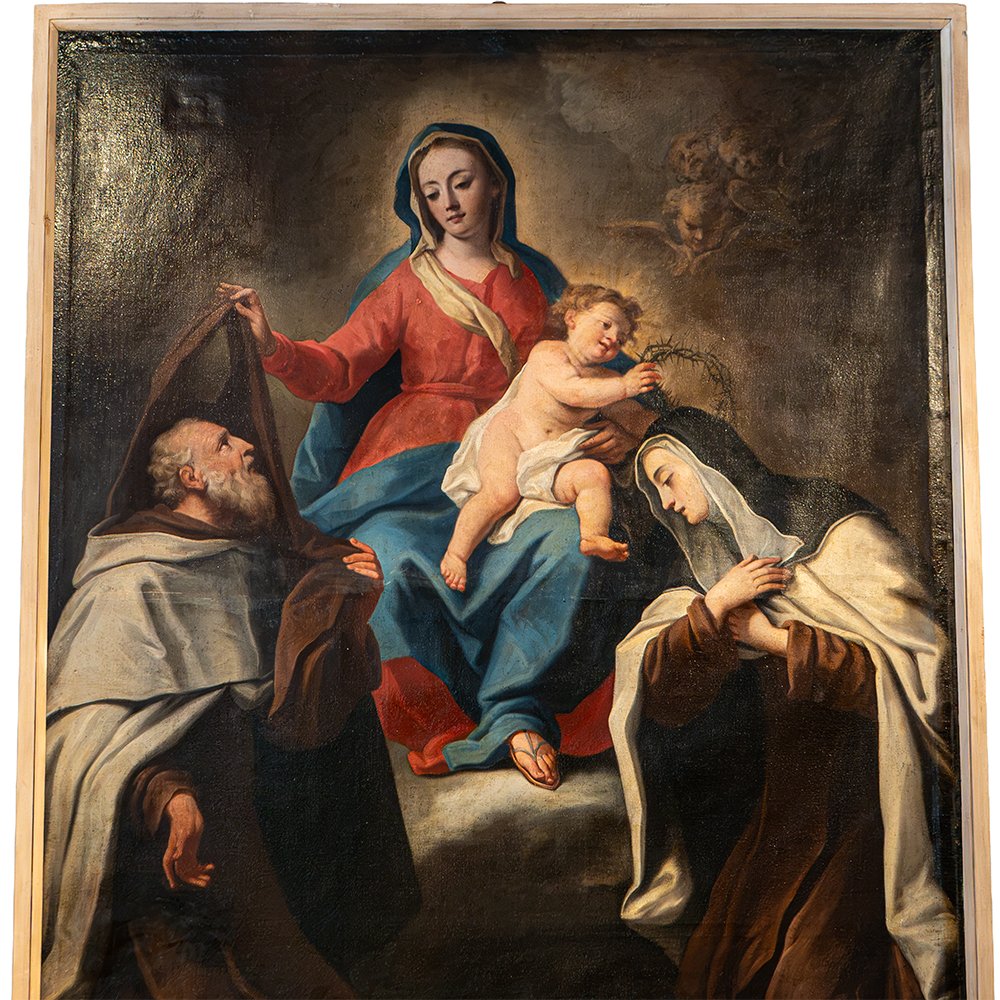 Dipinto raffigurante la Sacra Famiglia con Santi-photo-2