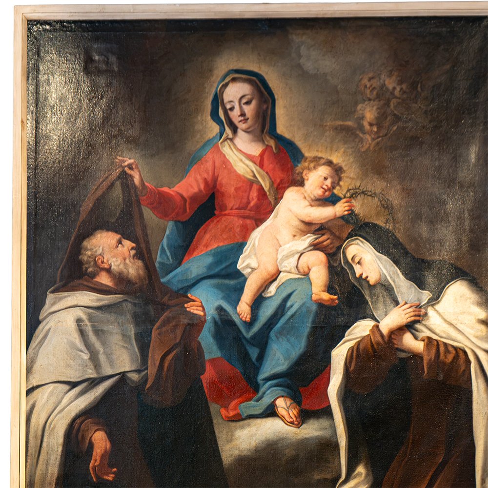 Dipinto raffigurante la Sacra Famiglia con Santi-photo-3