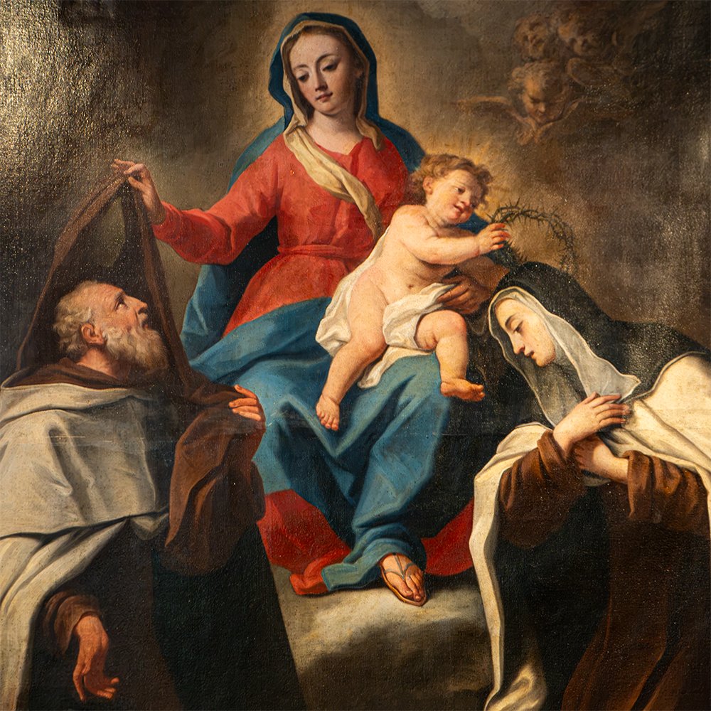 Dipinto raffigurante la Sacra Famiglia con Santi-photo-4