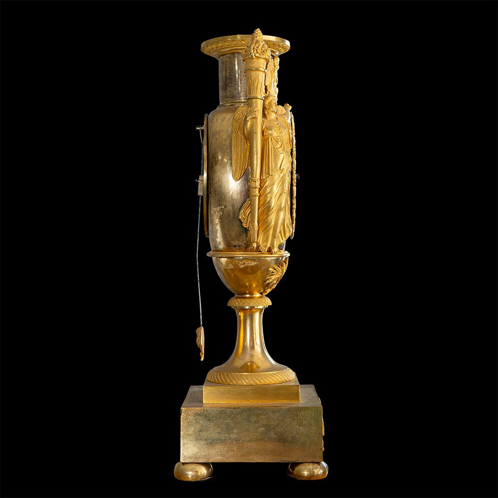 Orologio da tavolo in bronzo dorato-photo-3