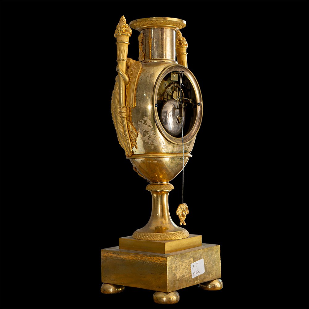 Orologio da tavolo in bronzo dorato-photo-5