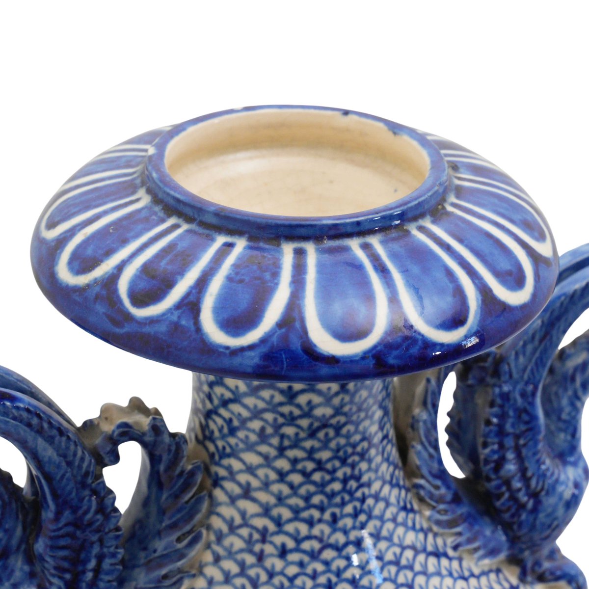 Vaso Giustiniani in terraglia smaltata-photo-3