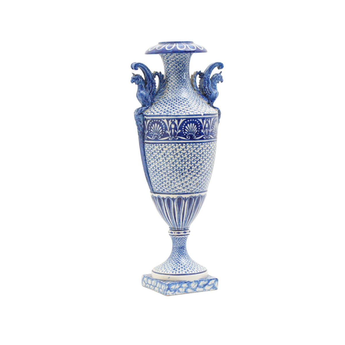 Vaso Giustiniani in terraglia smaltata