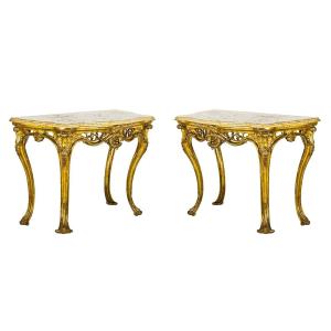 Coppia di Consolle Luigi XV Napoli