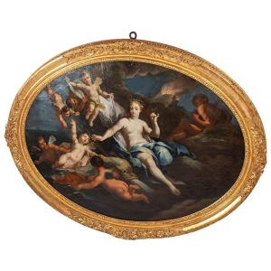 Dipinto raffigurante 'Il Trionfo di Galatea' di Placido Costanzi