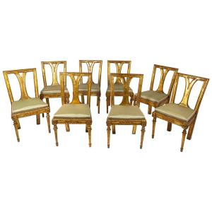 Set di Otto Sedie Luigi XVI