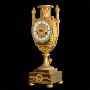 Orologio da tavolo in bronzo dorato