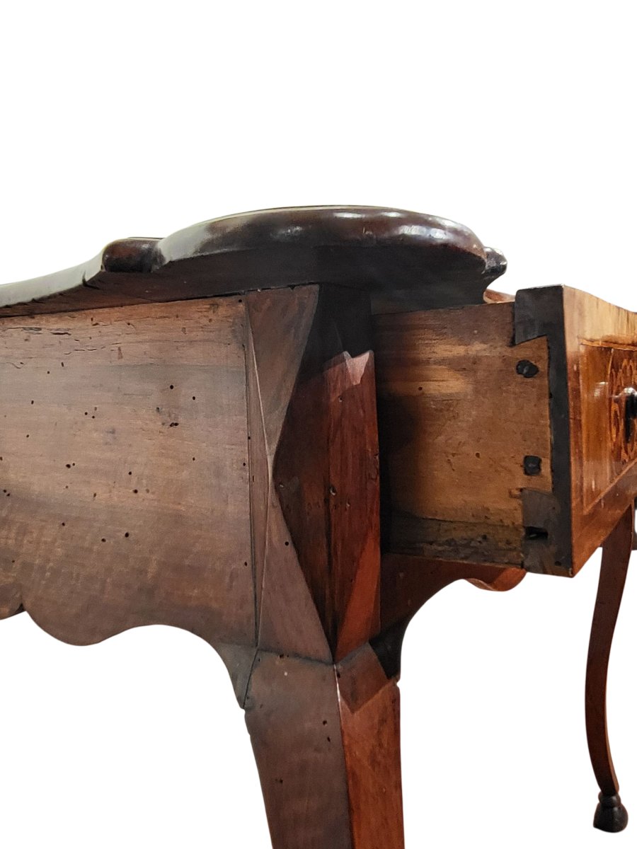 Consolle in legno di noce, metà XVIII secolo-photo-2