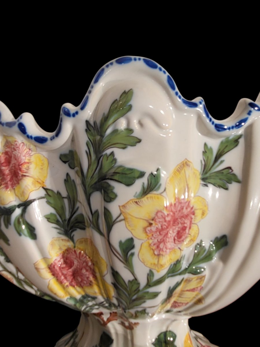 Rinfrescatoio in maiolica policroma, XIX secolo-photo-3