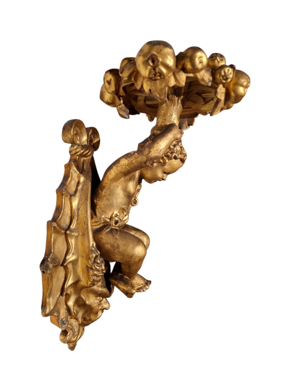 Mensola-portavaso raffigurante un putto-photo-3