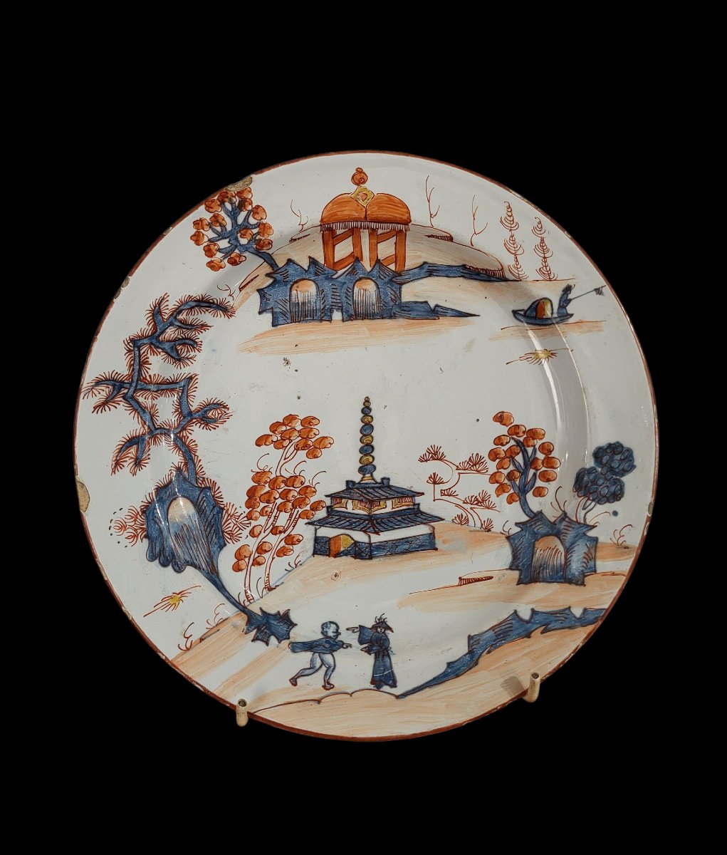 Tre piatti in maiolica di Milano, manifattura Felice Clerici o Pasquale Rubati-photo-2
