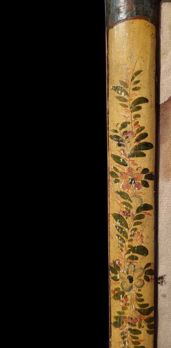 Cornice dipinta e laccata a motivi floreali, Piemonte, XVIII sec-photo-3