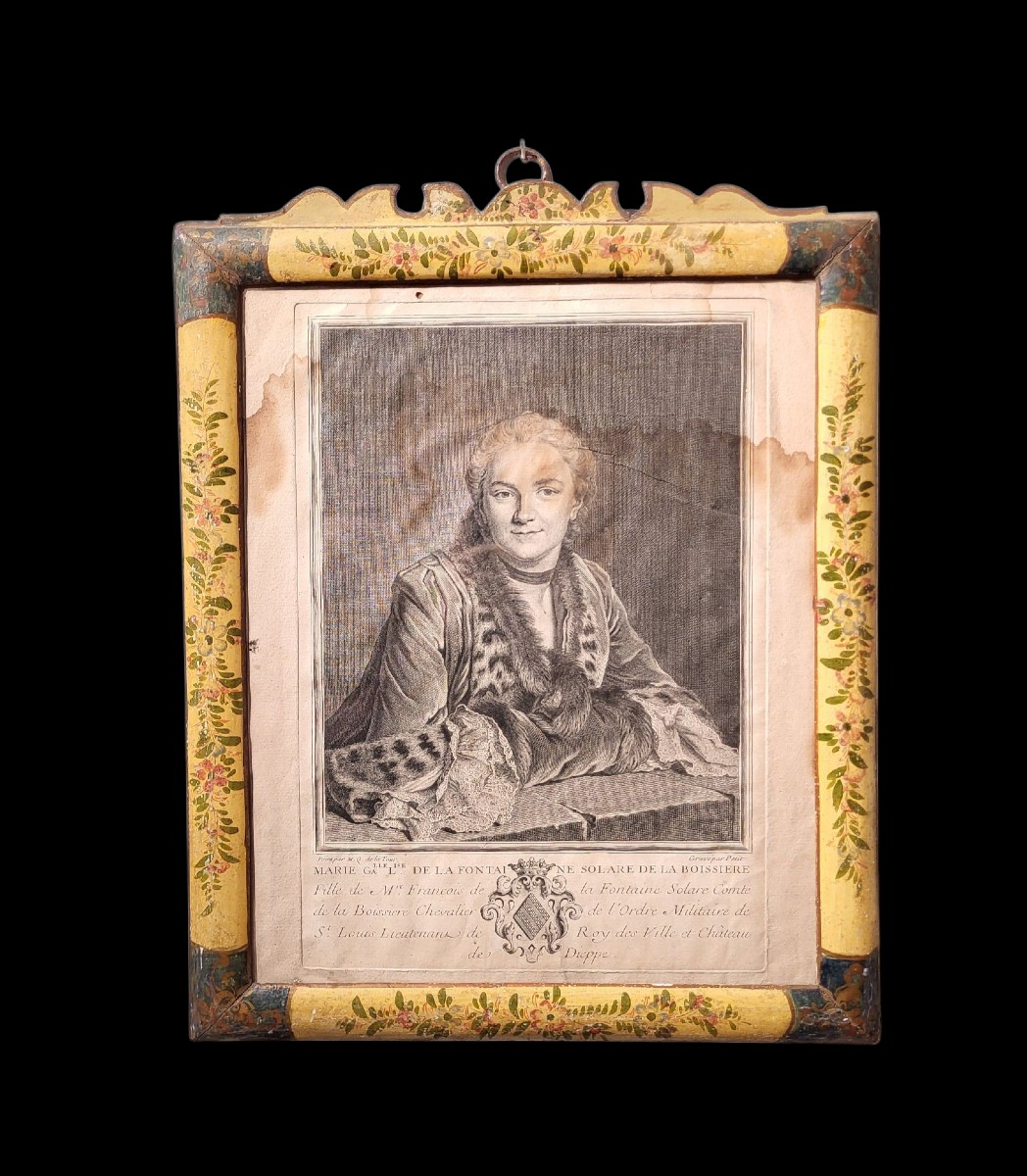 Cornice dipinta e laccata a motivi floreali, Piemonte, XVIII sec