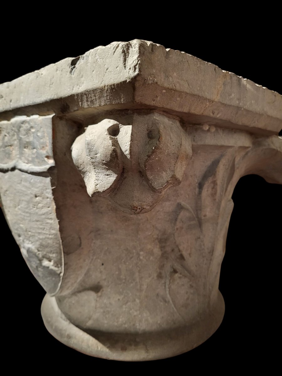 Antico capitello in pietra, Toscana, fine XV secolo-photo-3