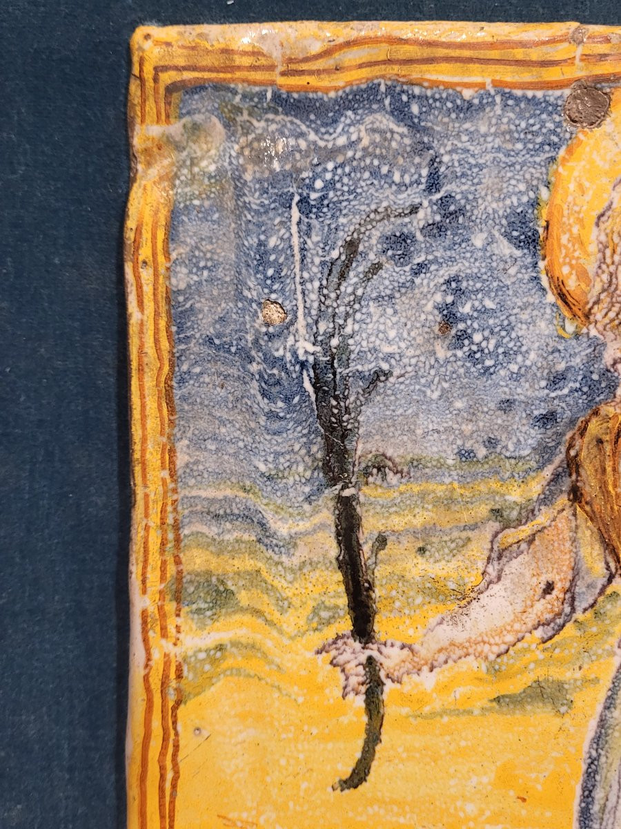 Placca in maiolica policroma, manifattura toscana, seconda metà del XVII secolo-photo-3