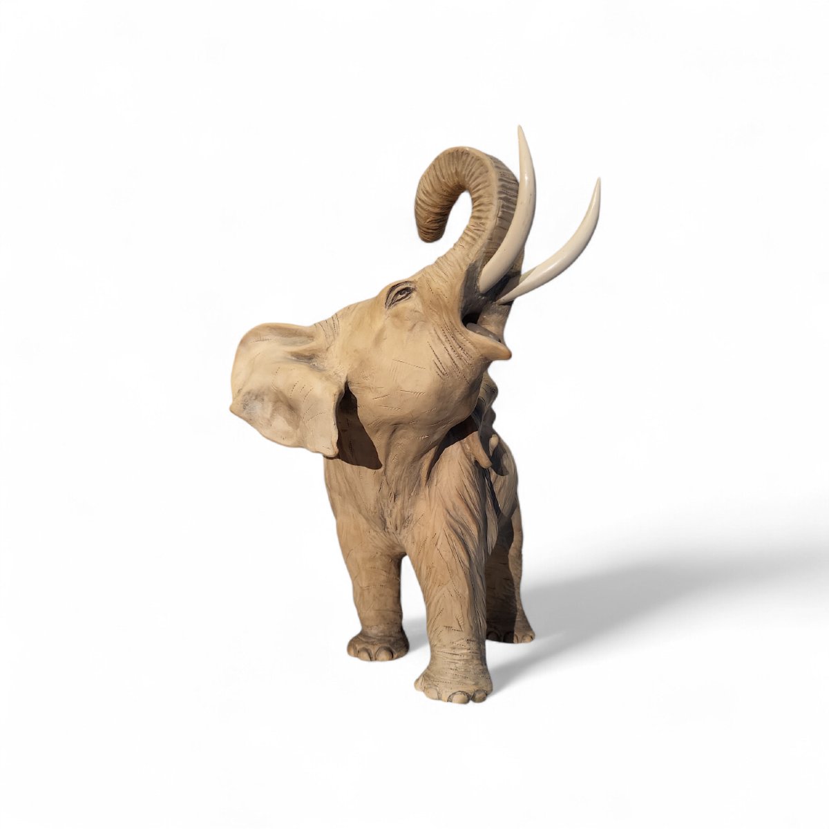 Elefante in terracotta, firmato Bruno Tornati in collaborazione per Cacciapuoti-photo-2