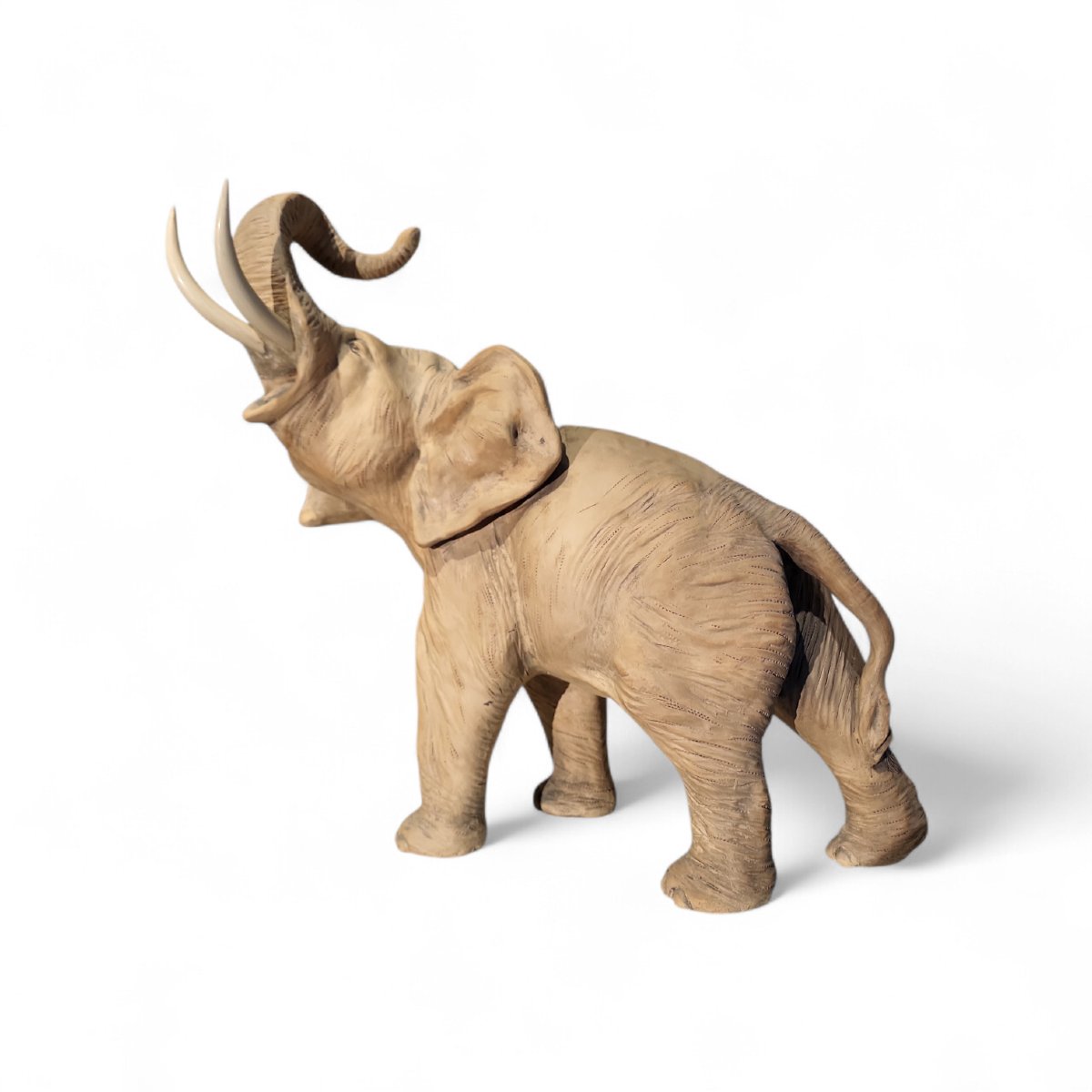 Elefante in terracotta, firmato Bruno Tornati in collaborazione per Cacciapuoti-photo-4