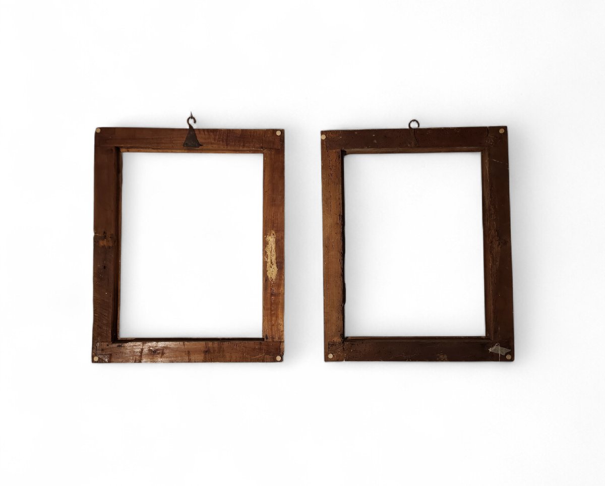 Coppia di cornici laccate. Marche, ultimo quarto del XVII secolo. -photo-1