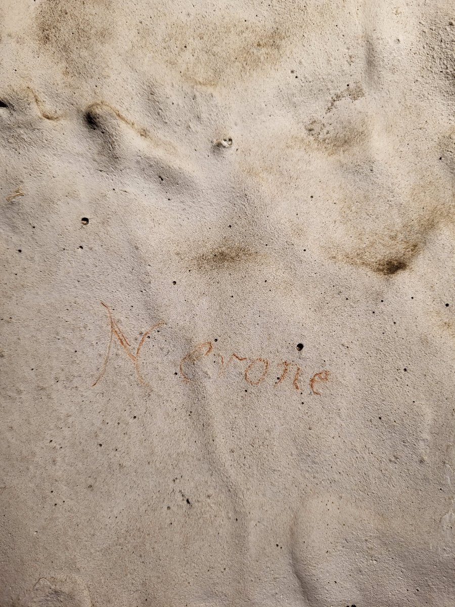 Medaglione in stucco laccato e argentato. Toscana, fine XVII- inizio XVIII secolo. -photo-4