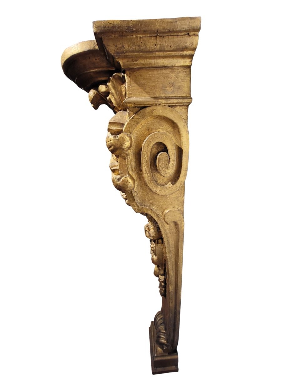 Colonna lignea porta-scultura da parete, Toscana, XVII secolo-photo-1