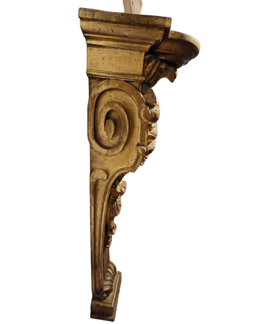 Colonna lignea porta-scultura da parete, Toscana, XVII secolo-photo-2