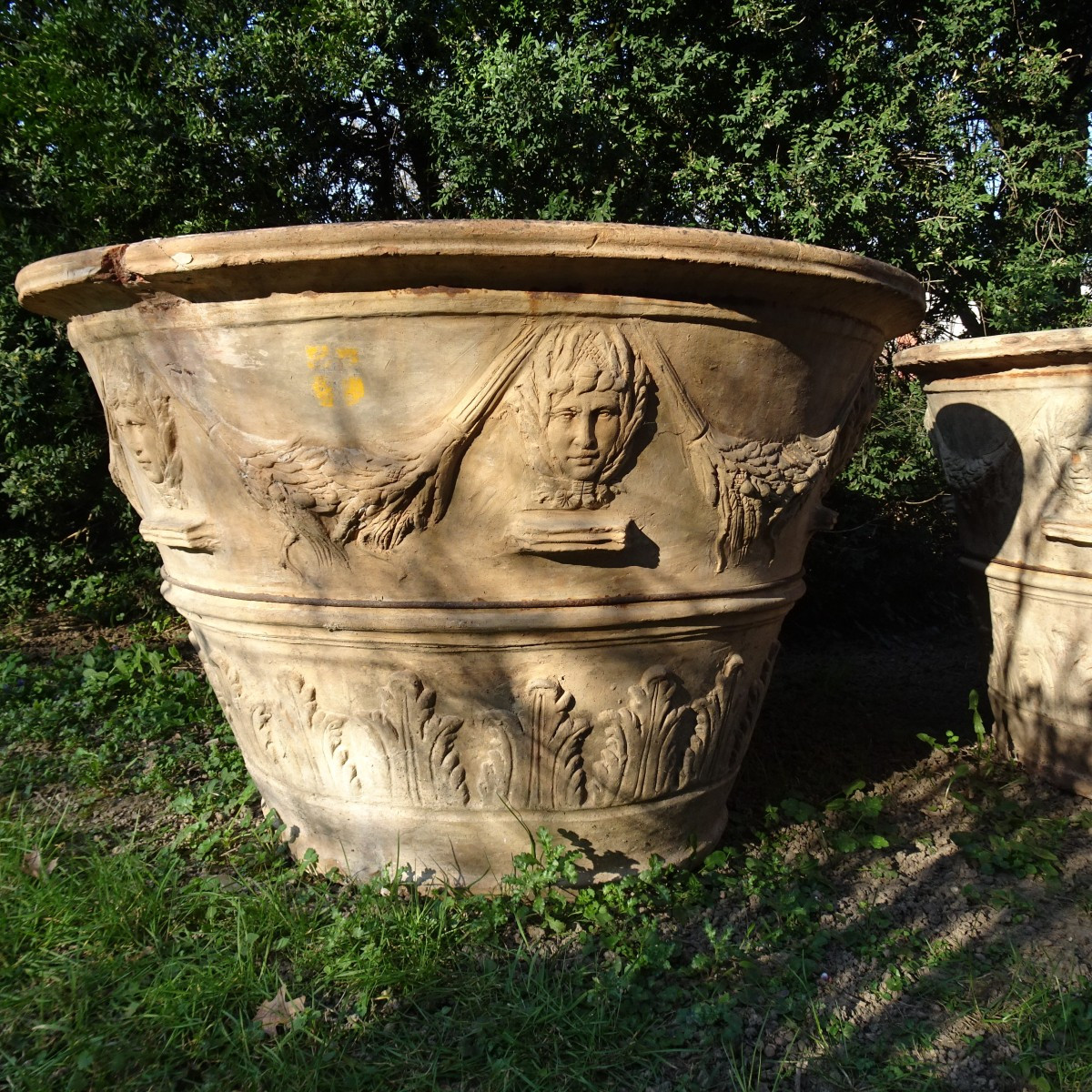 Tre grandi vasi in terraccotta XIX secolo-photo-2