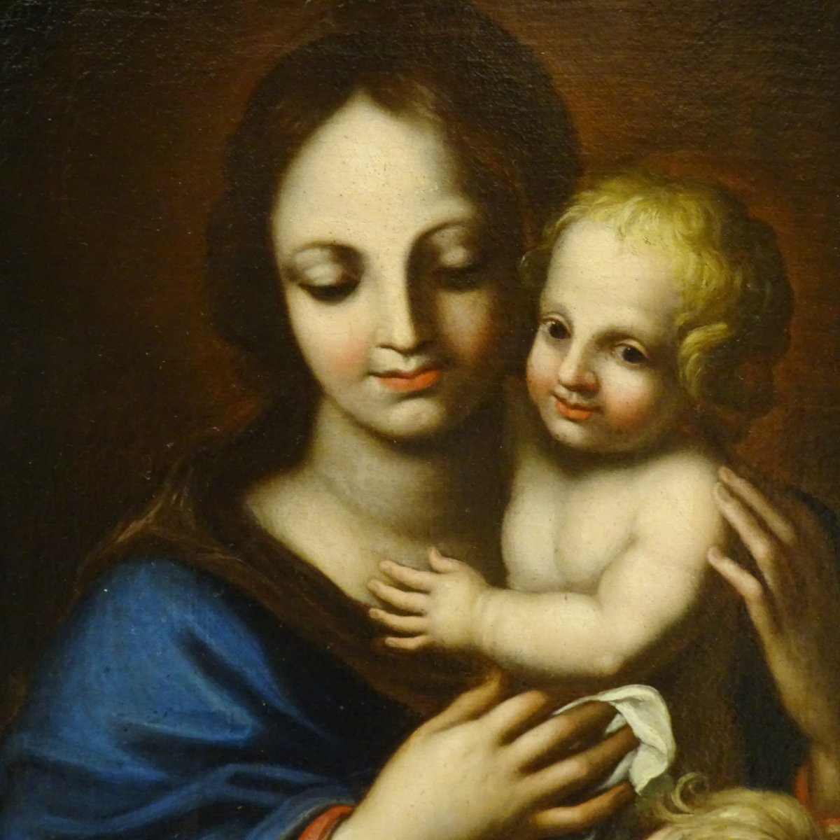 Madonna col Bambino e San Giovannino XVIII secolo-photo-4