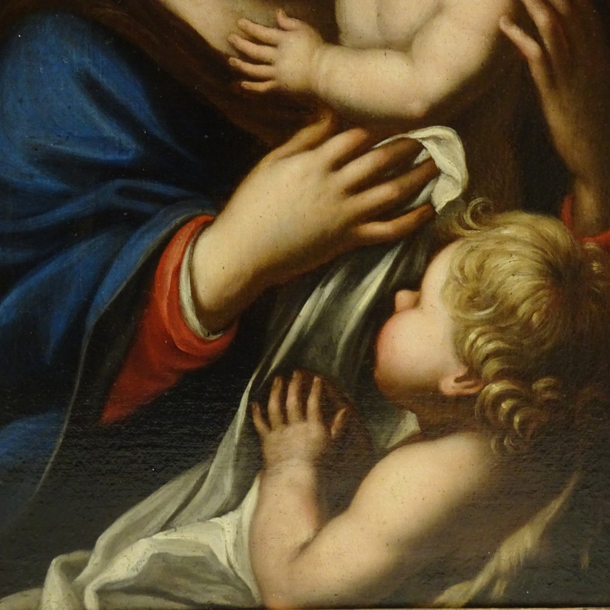 Madonna col Bambino e San Giovannino XVIII secolo-photo-1
