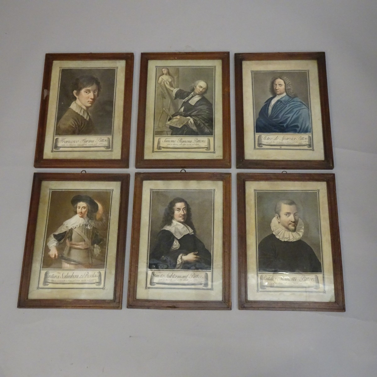 Collezione di 25 incisioni raffiguranti pittori XVIII secolo-photo-4