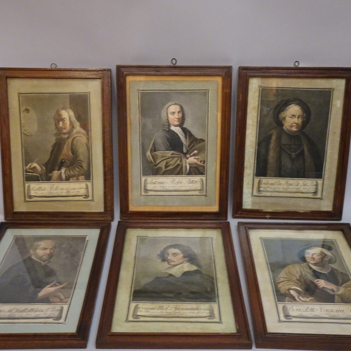 Collezione di 25 incisioni raffiguranti pittori XVIII secolo-photo-4