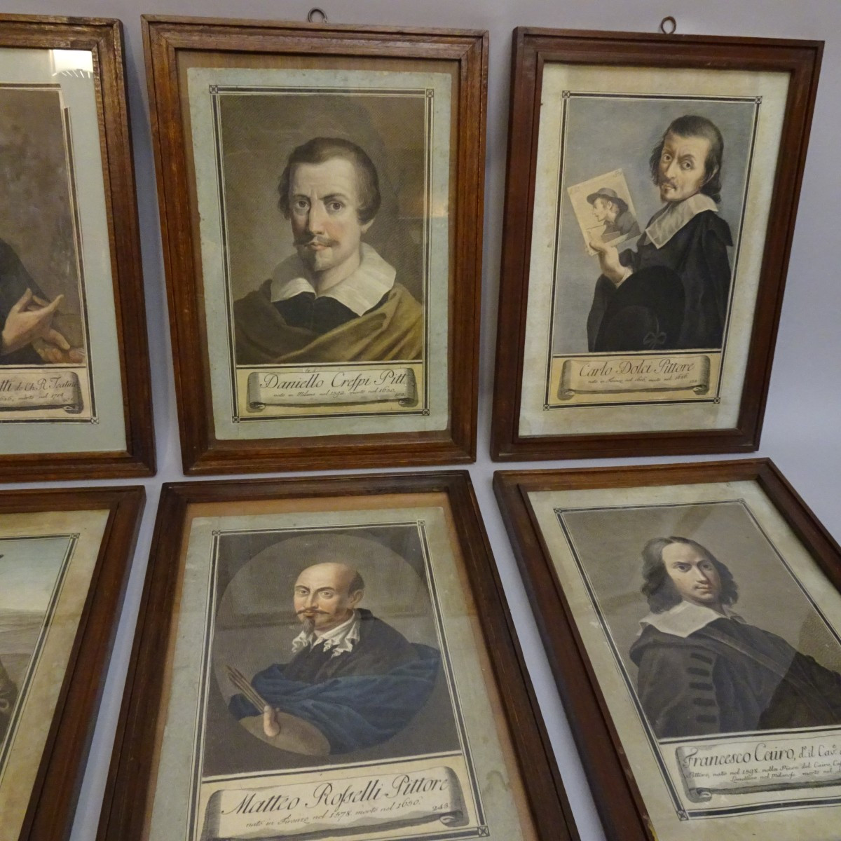 Collezione di 25 incisioni raffiguranti pittori XVIII secolo-photo-5