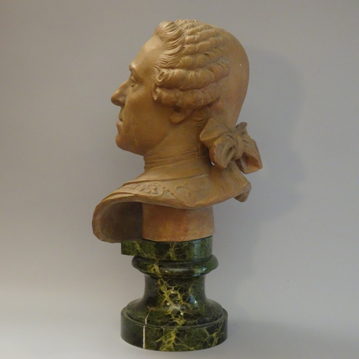 Scultura in terracotta busto di Filippo di Borbone  XIX secolo-photo-4