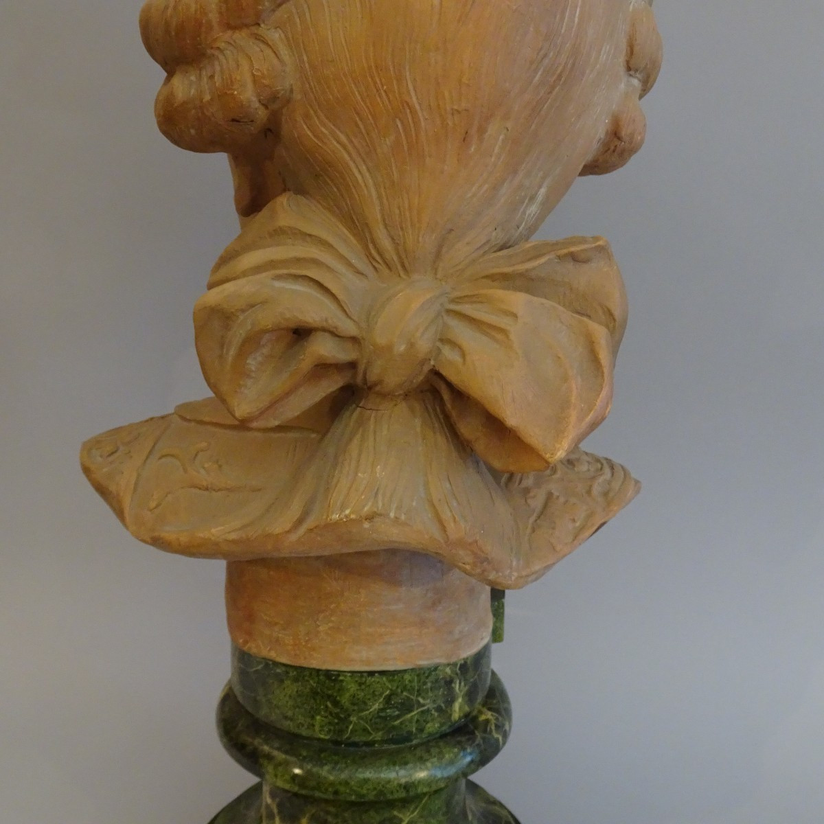 Scultura in terracotta busto di Filippo di Borbone  XIX secolo-photo-4